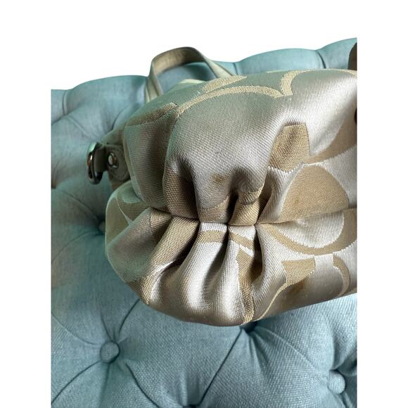 COACH Poppy Signature Sateen Dome Shape* 2011* Metallic Gold - Picture 8 of 16